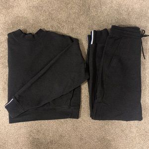 Kit and Ace Heathered Black Pacific Coast Pullover and High-waisted Sweatpants